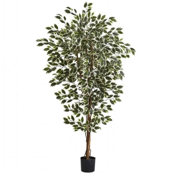 Nearly Natural 6 ft. Hawaiian Ficus Tree x3 With 1008 Leaves 5437 - main